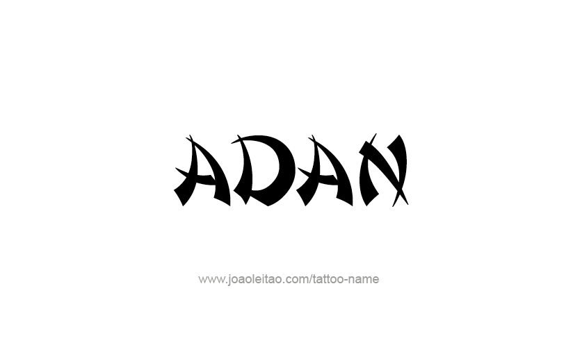 Tattoo Design  Name Adan