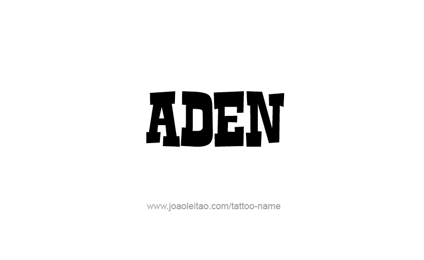 Tattoo Design  Name Aden   