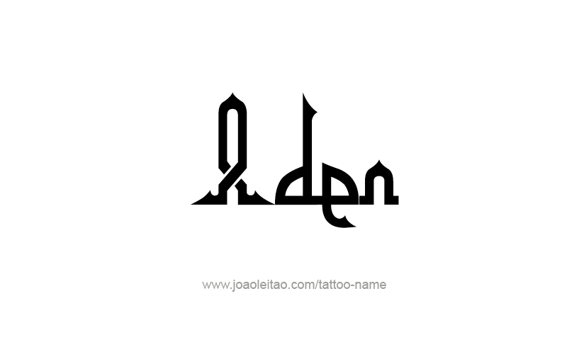 Tattoo Design  Name Aden   