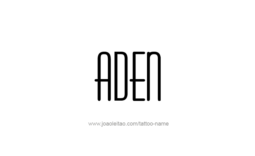 Tattoo Design  Name Aden   