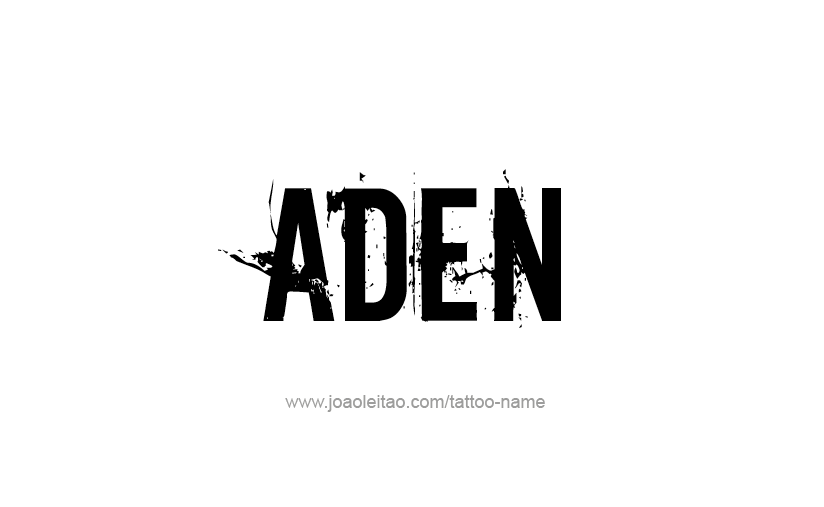 Tattoo Design  Name Aden   