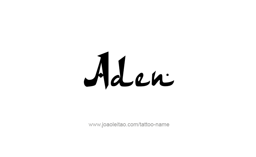 Tattoo Design  Name Aden   