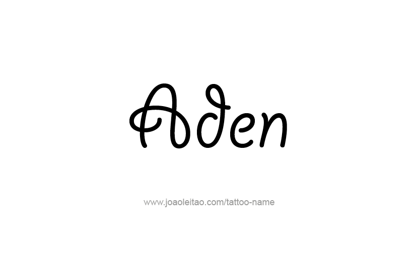 Tattoo Design  Name Aden   