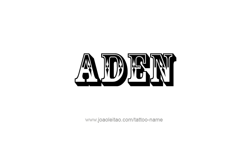 Tattoo Design  Name Aden   