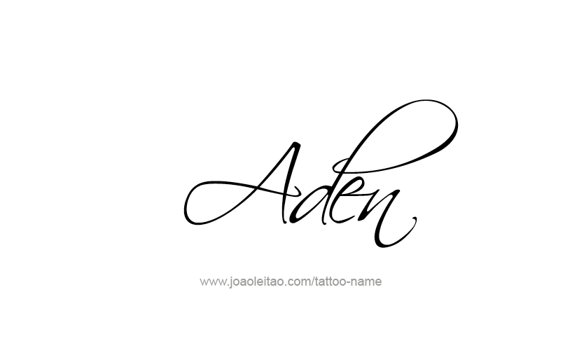 Tattoo Design  Name Aden   