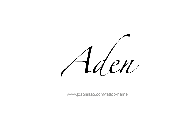 Tattoo Design  Name Aden   