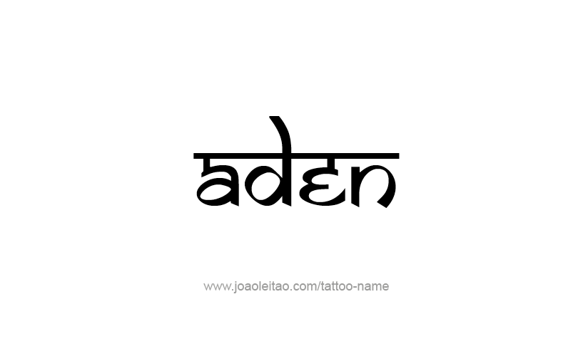 Tattoo Design  Name Aden   