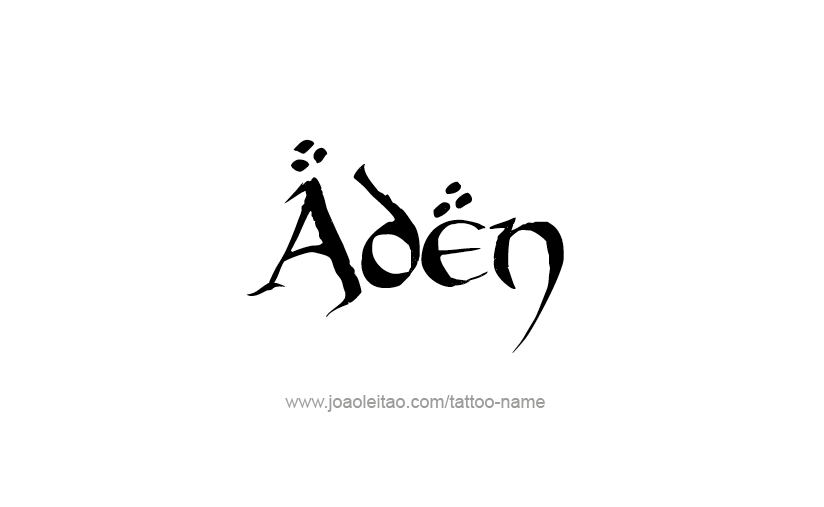 Tattoo Design  Name Aden   