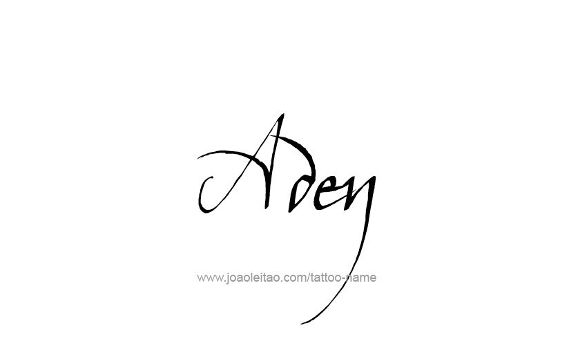 Tattoo Design  Name Aden   