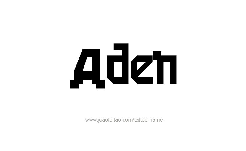 Tattoo Design  Name Aden   