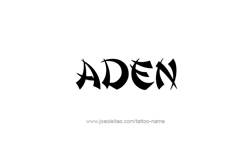 Tattoo Design  Name Aden