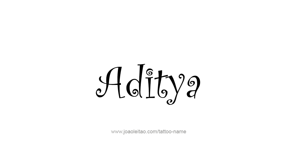 Aditya Name Tattoo Designs