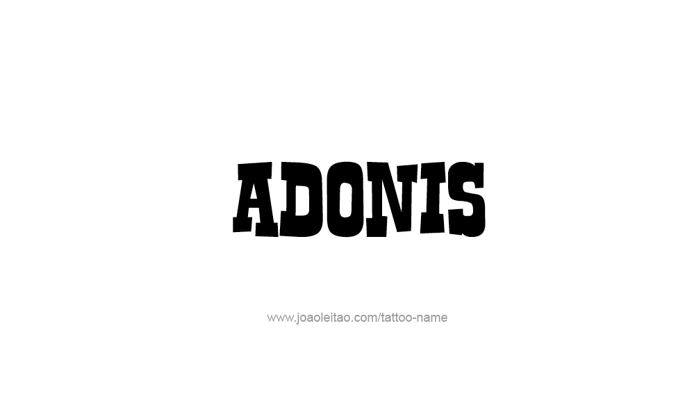 Tattoo Design  Name Adonis   