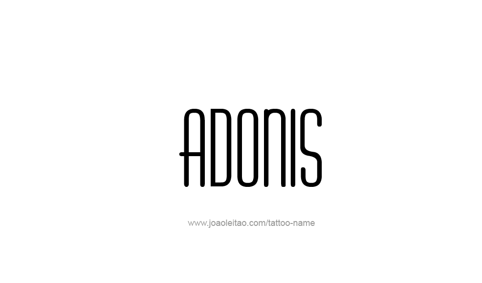 Tattoo Design  Name Adonis   