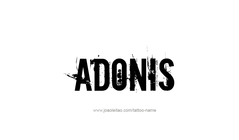 Tattoo Design  Name Adonis   