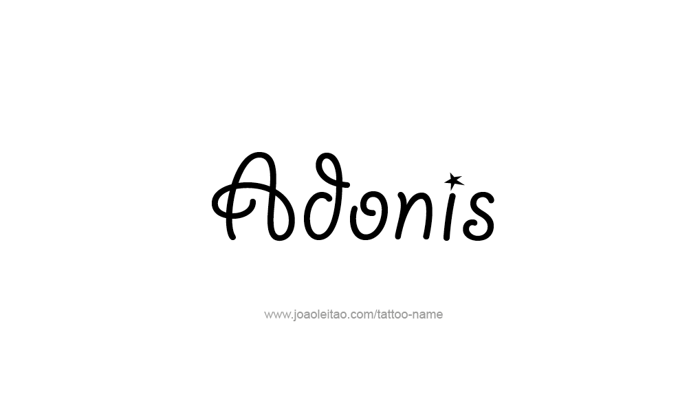 Tattoo Design  Name Adonis   