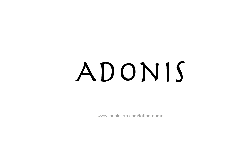 Tattoo Design  Name Adonis   