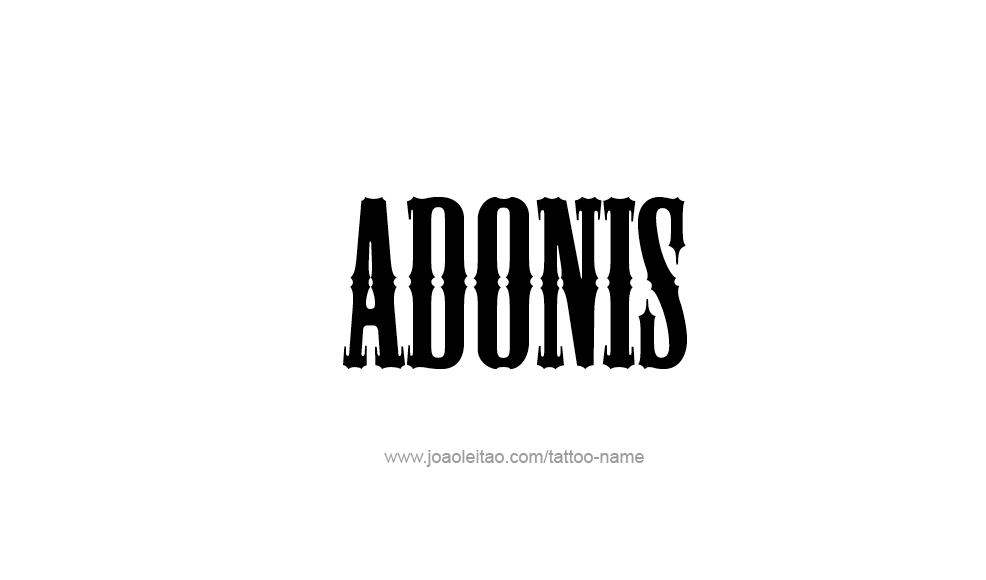 Tattoo Design  Name Adonis   