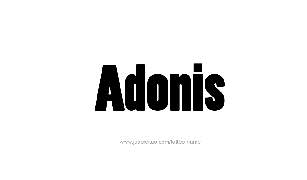 Tattoo Design  Name Adonis   