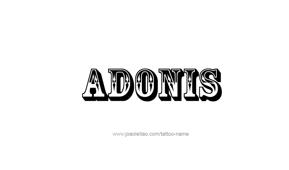 Tattoo Design  Name Adonis   