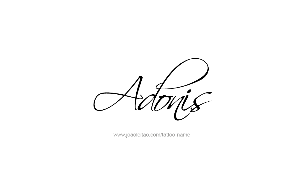 Tattoo Design  Name Adonis   