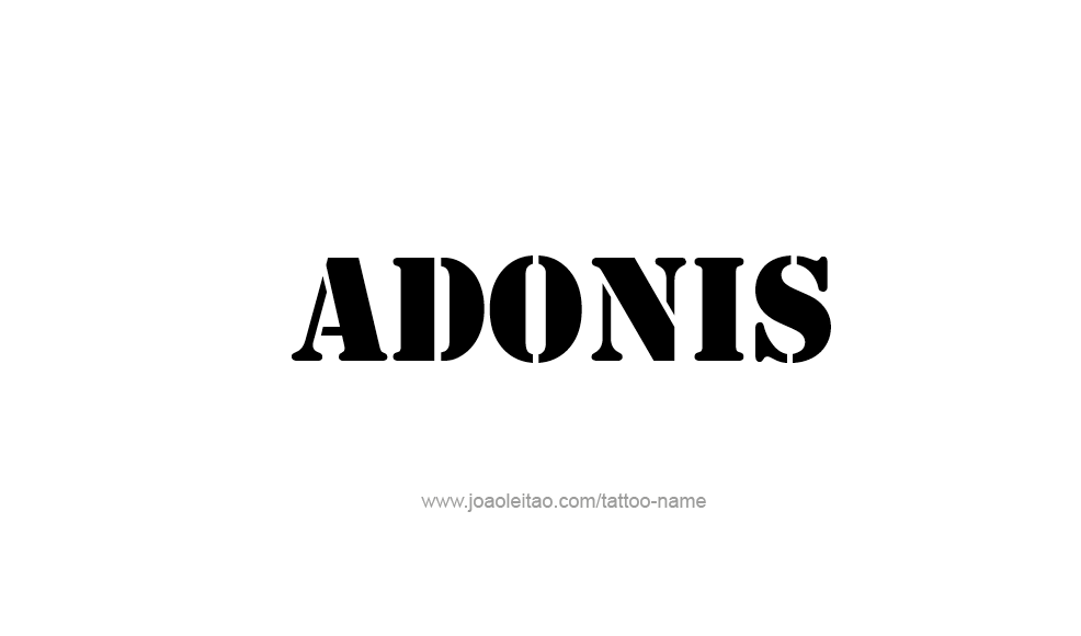 Tattoo Design  Name Adonis   