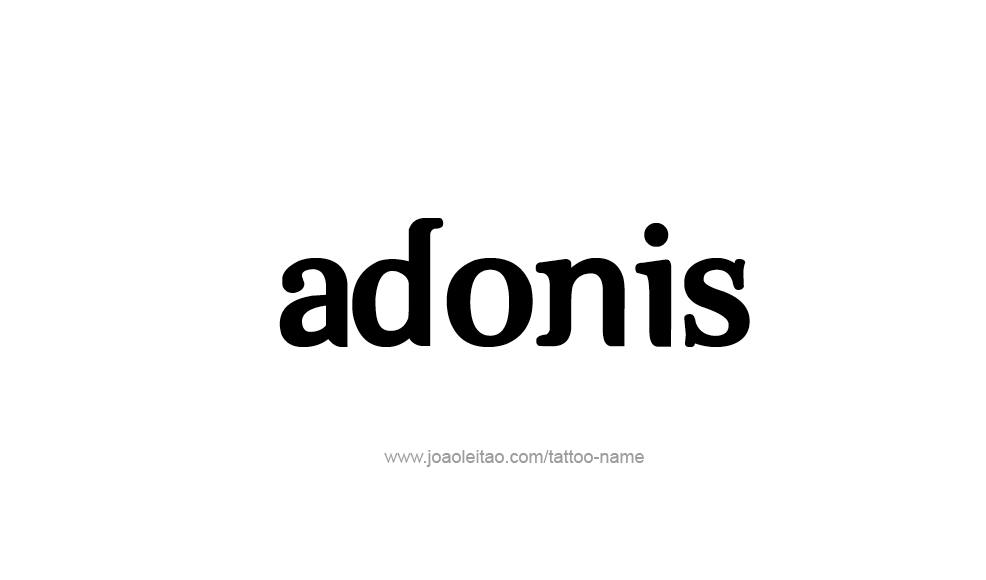 Tattoo Design  Name Adonis   