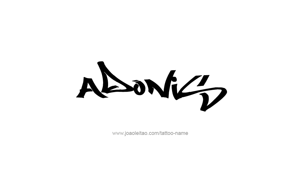 Tattoo Design  Name Adonis   