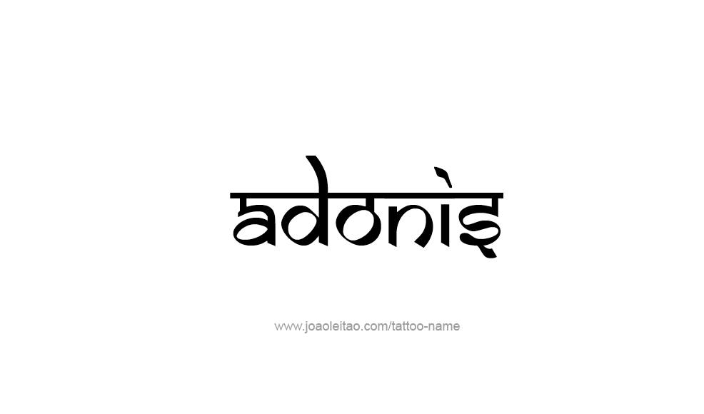 Tattoo Design  Name Adonis   