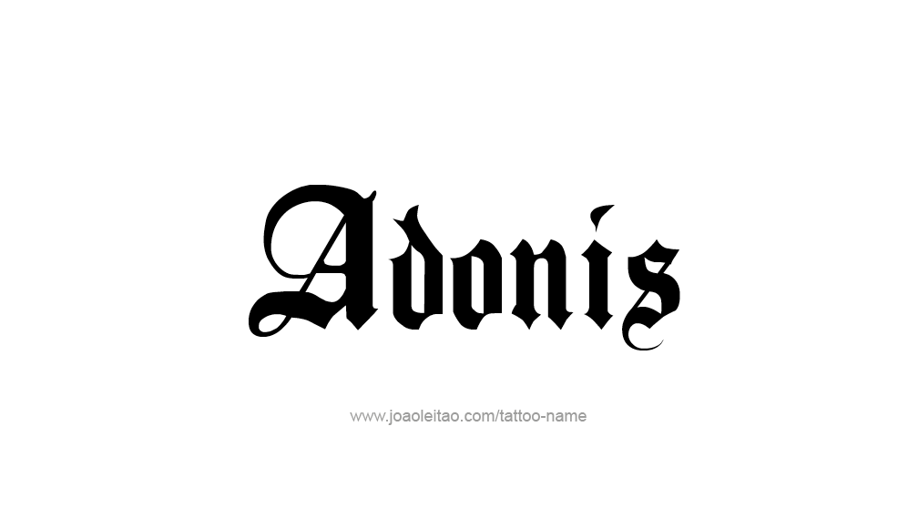 Tattoo Design  Name Adonis   