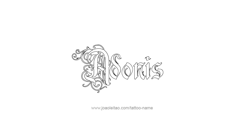 Tattoo Design  Name Adonis   