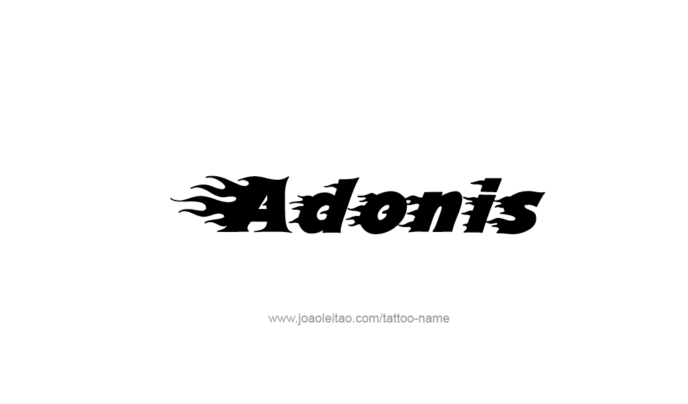 Tattoo Design  Name Adonis   