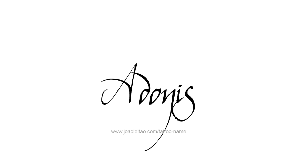 Tattoo Design  Name Adonis   