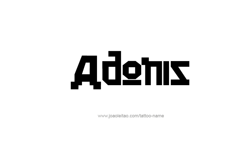 Tattoo Design  Name Adonis   