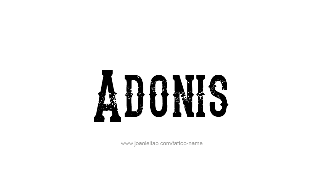 Tattoo Design  Name Adonis   