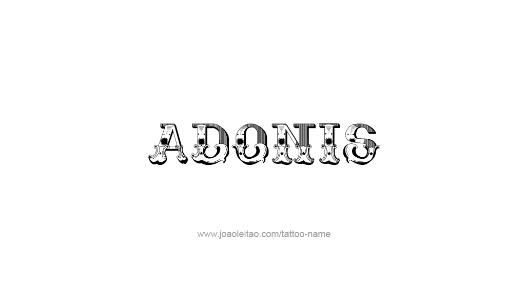 Tattoo Design  Name Adonis   