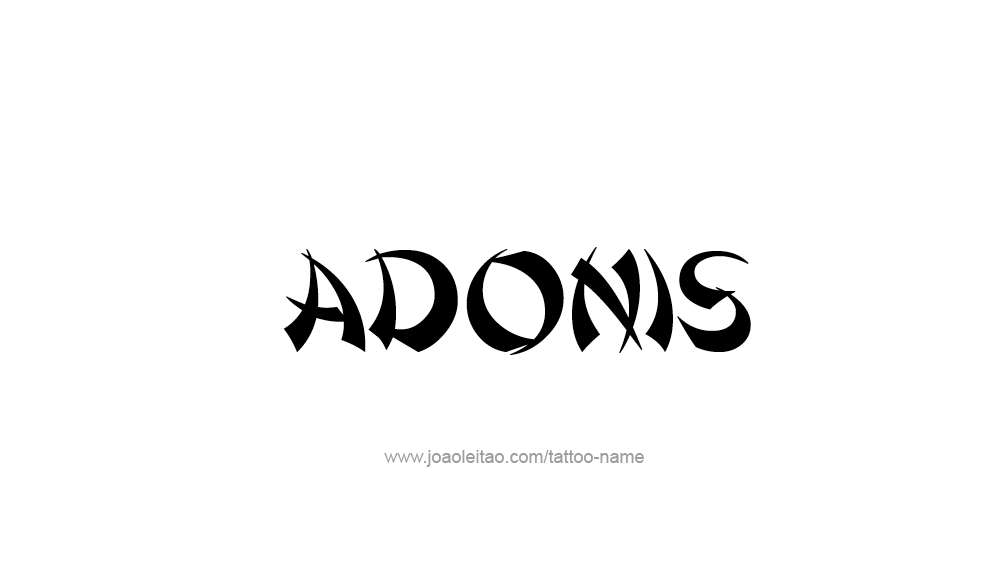 Tattoo Design  Name Adonis