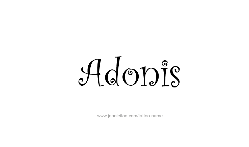 Tattoo Design  Name Adonis   