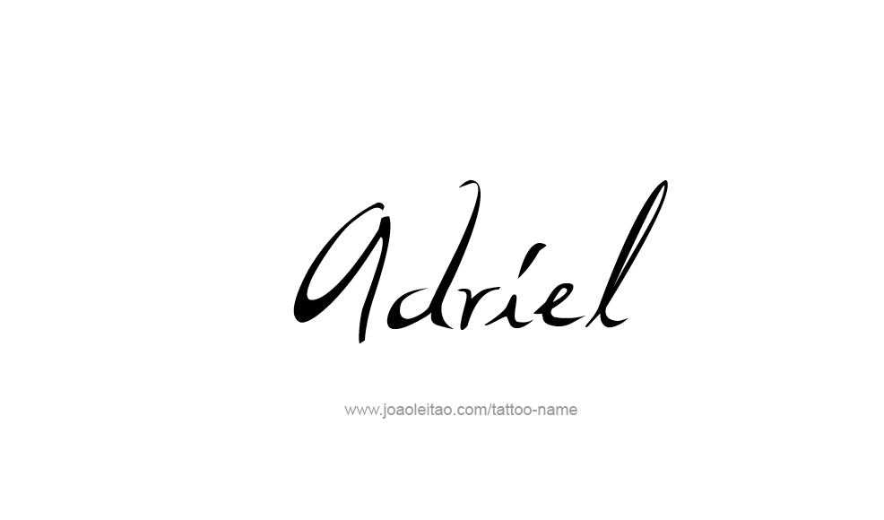 Tattoo Design  Name Adriel   