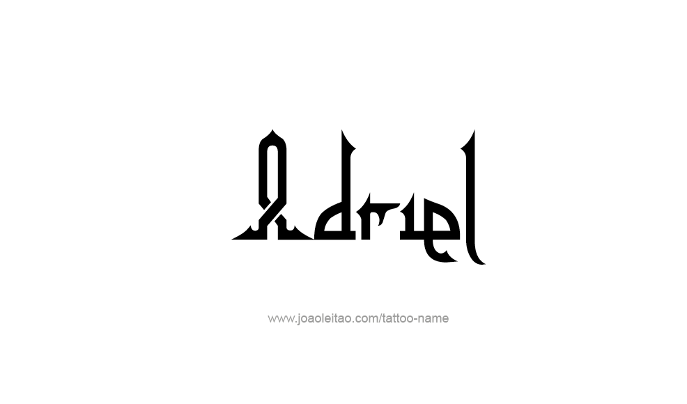 Tattoo Design  Name Adriel   