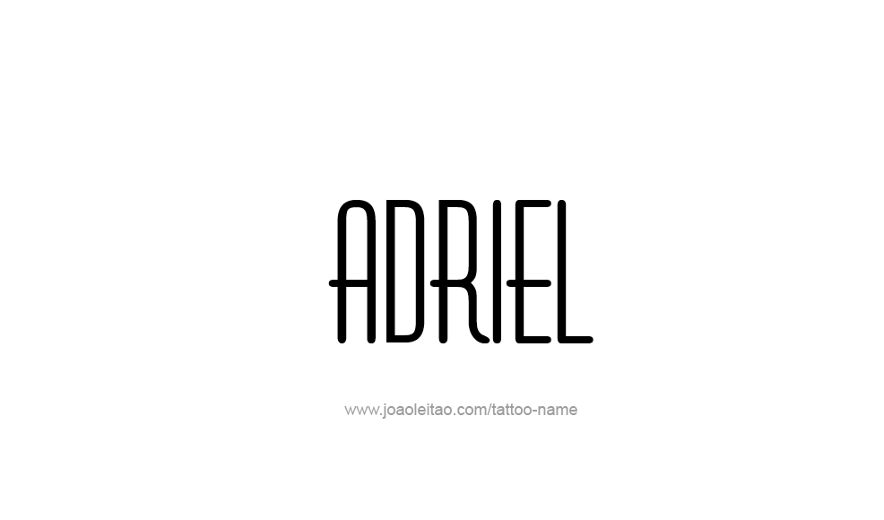 Tattoo Design  Name Adriel   