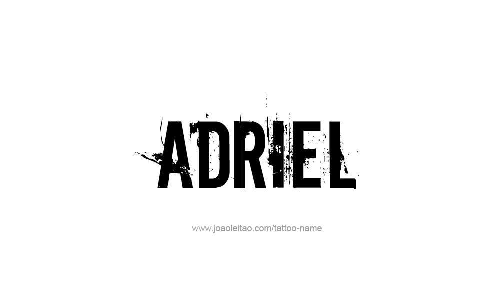 Tattoo Design  Name Adriel   