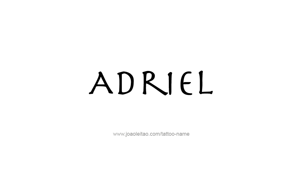 Tattoo Design  Name Adriel   