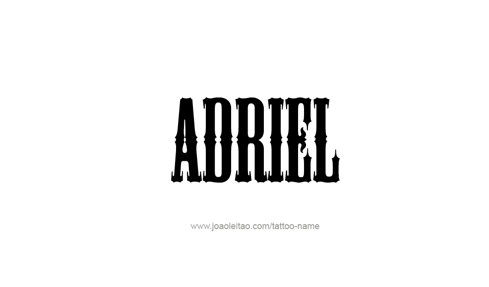 Tattoo Design  Name Adriel   