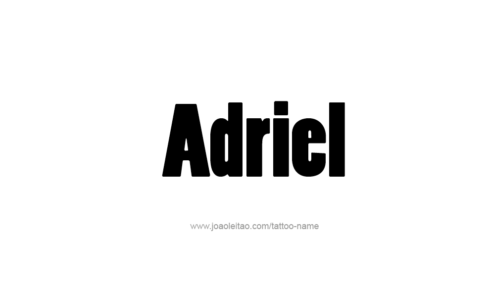 Tattoo Design  Name Adriel   