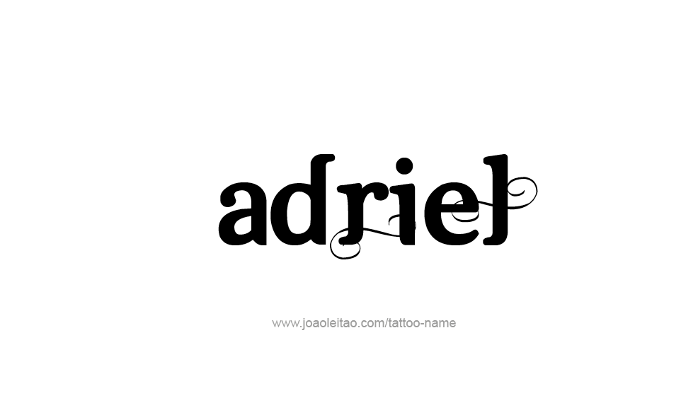 Tattoo Design  Name Adriel   