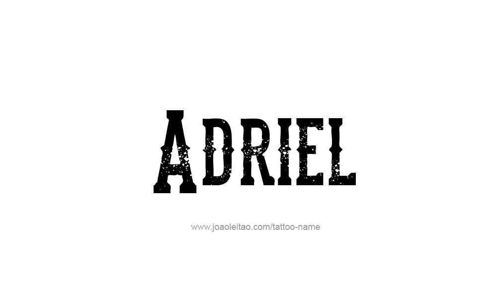 Tattoo Design  Name Adriel   