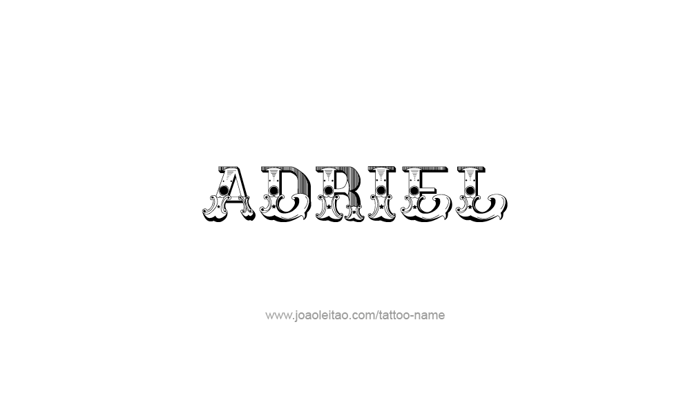 Tattoo Design  Name Adriel   