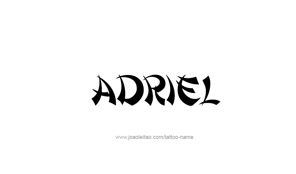 Tattoo Design  Name Adriel