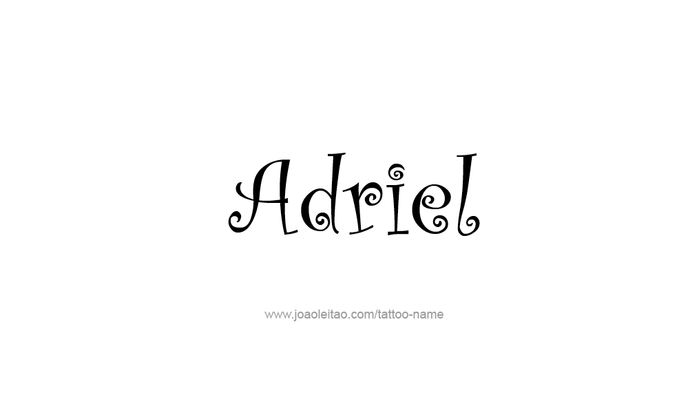 Tattoo Design  Name Adriel   